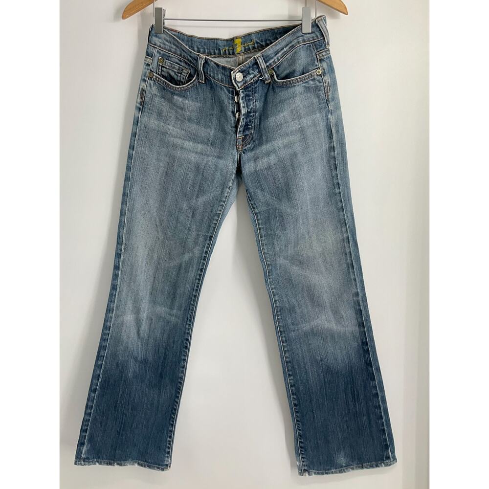 7 FOR ALL MANKIND Y2K 90s BOY CUT Jeans Size 28 Medium Straight